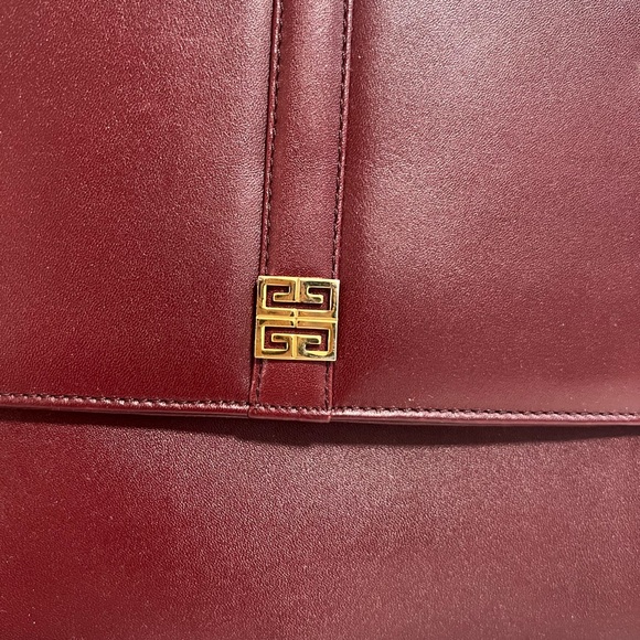 Givenchy Burgundy Leather Shoulder Bag - Picture 2 of 16